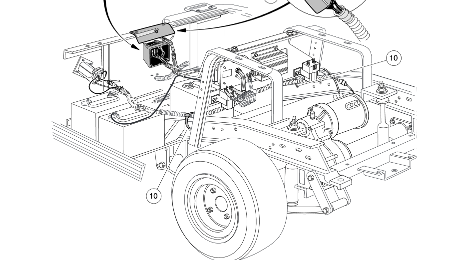 2001 club car DS 48V solenoid locations